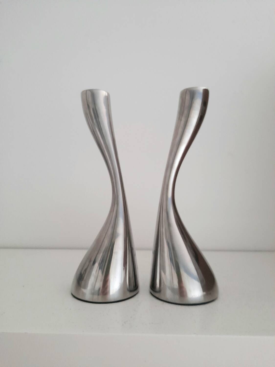 Pair of Danish candlesticks by Mencke & Vagnby Nuance