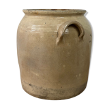 Beige varnished sandstone pot