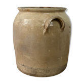 Beige varnished sandstone pot