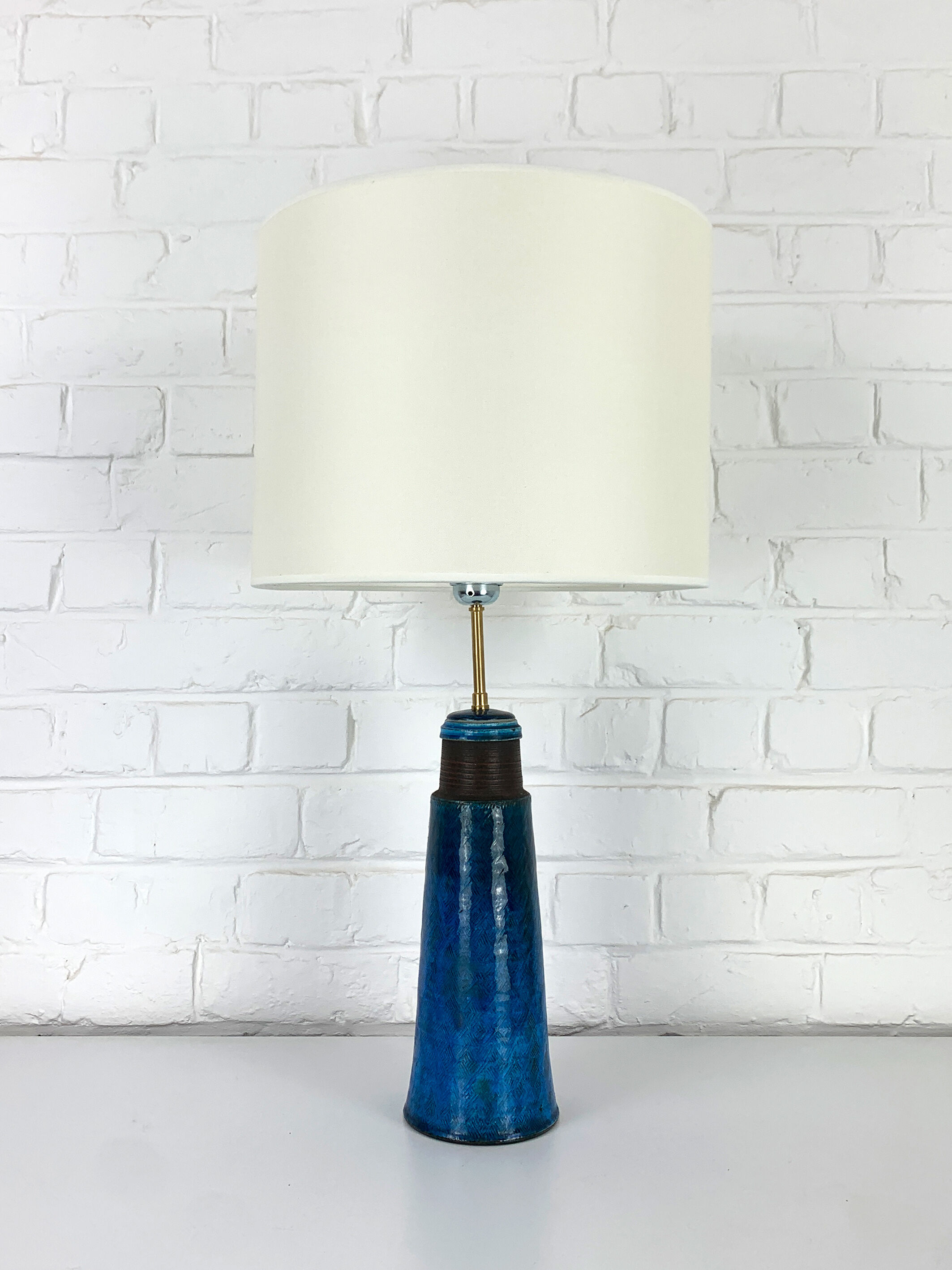 Vintage Scandinavian ceramic table lamp, Nils Kähler for HAK, Denmark, 1960
