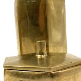 Set of 3 solid Brass boxes , De Falco Italy 1970s