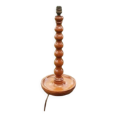 Lampe vintage en bois tourné