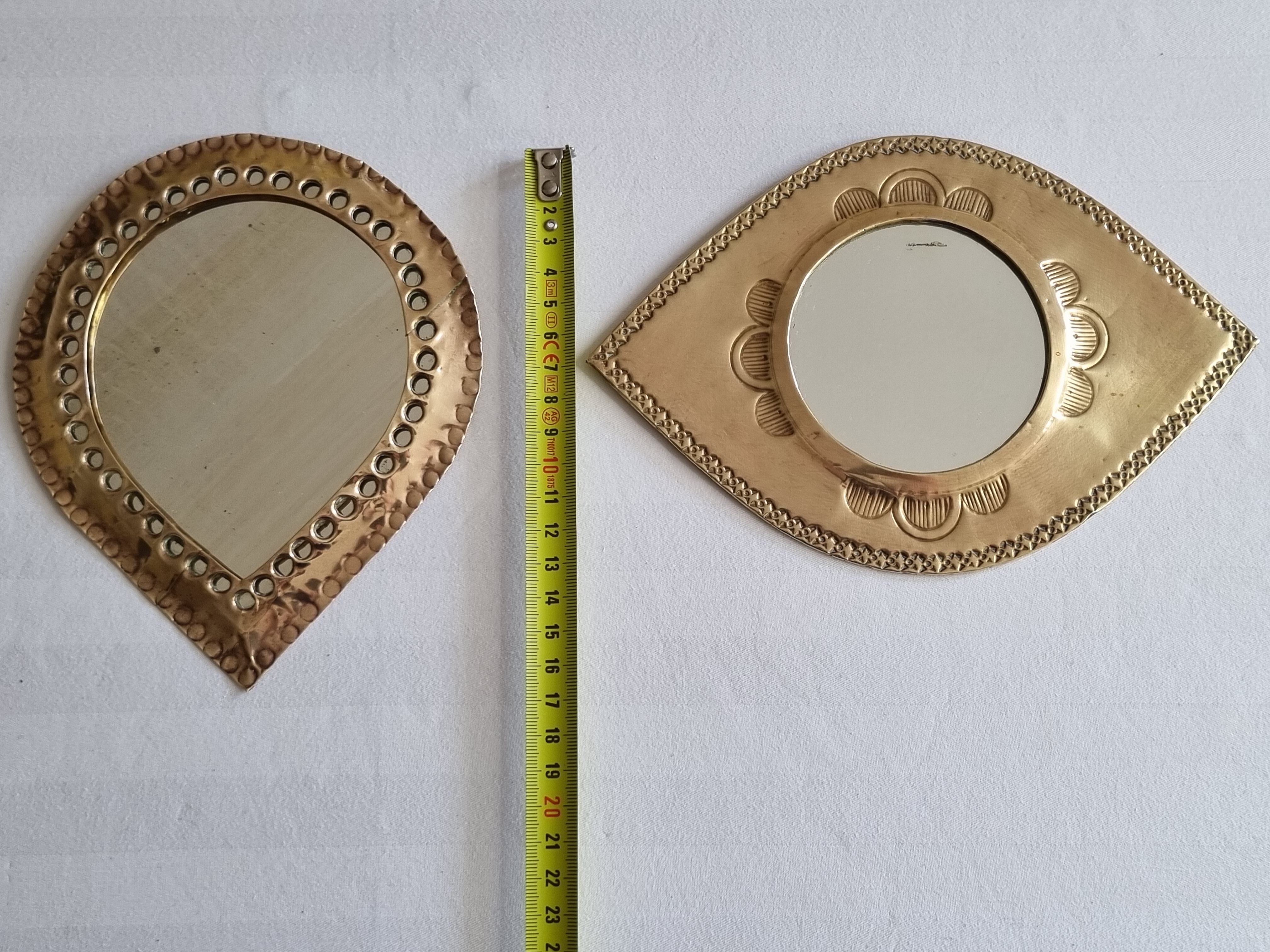 Set of two vintage Moroccan mirrors, 19 cm
