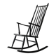 Fauteuil à bascule danois vintage de style Windsor