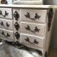 Curved chest of drawers 6 drawers of style xviiith patinated mole