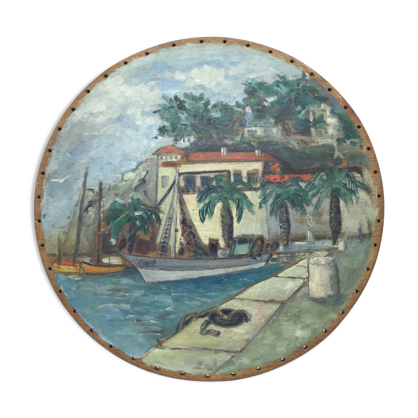 Ancient painting, Marine, the Riviera 50/60s