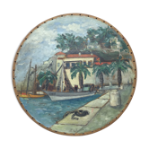 Ancient painting, Marine, the Riviera 50/60s