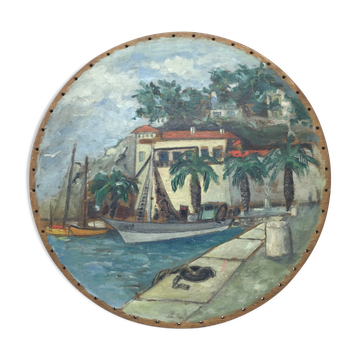 Ancient painting, Marine, the Riviera 50/60s