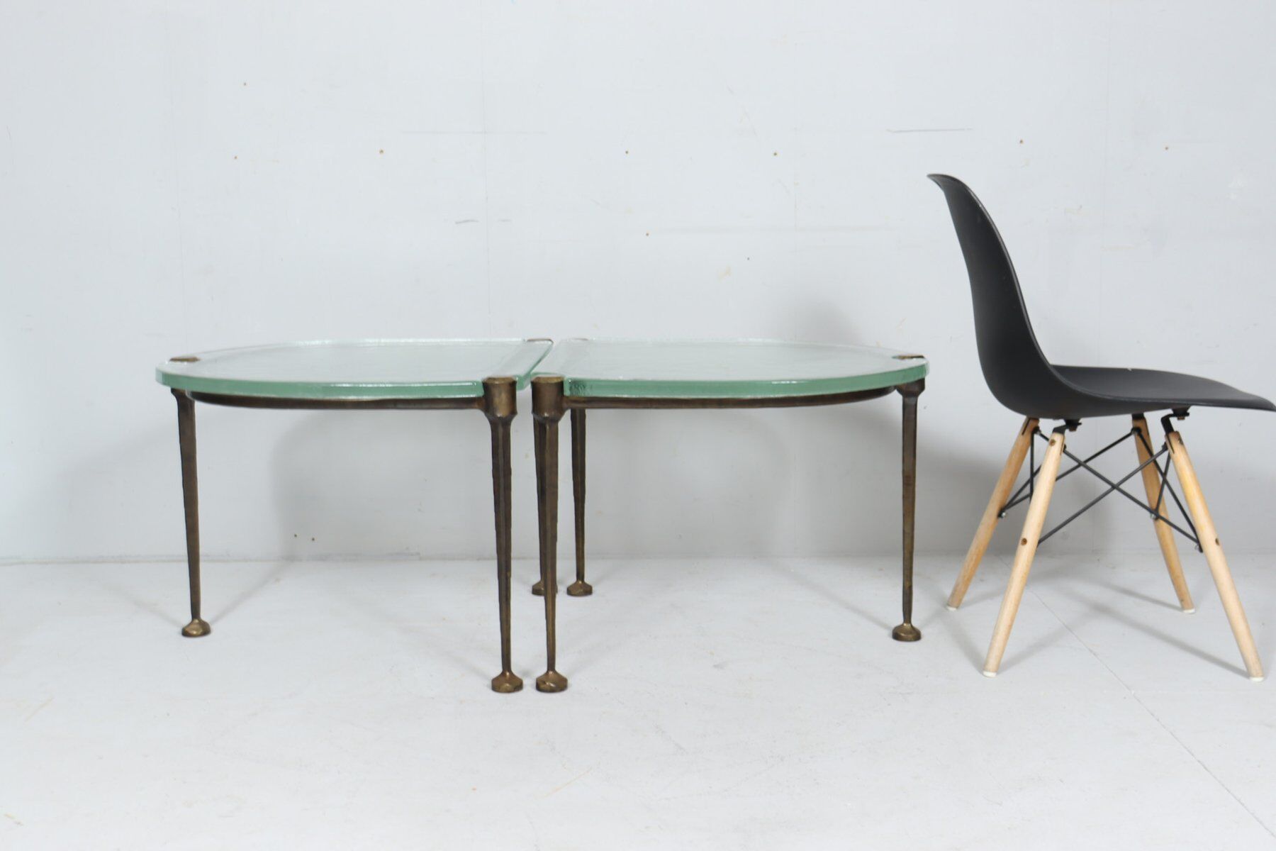 Brutalist German vintage coffee tables by Lothar Klute, 1980s, set of 2