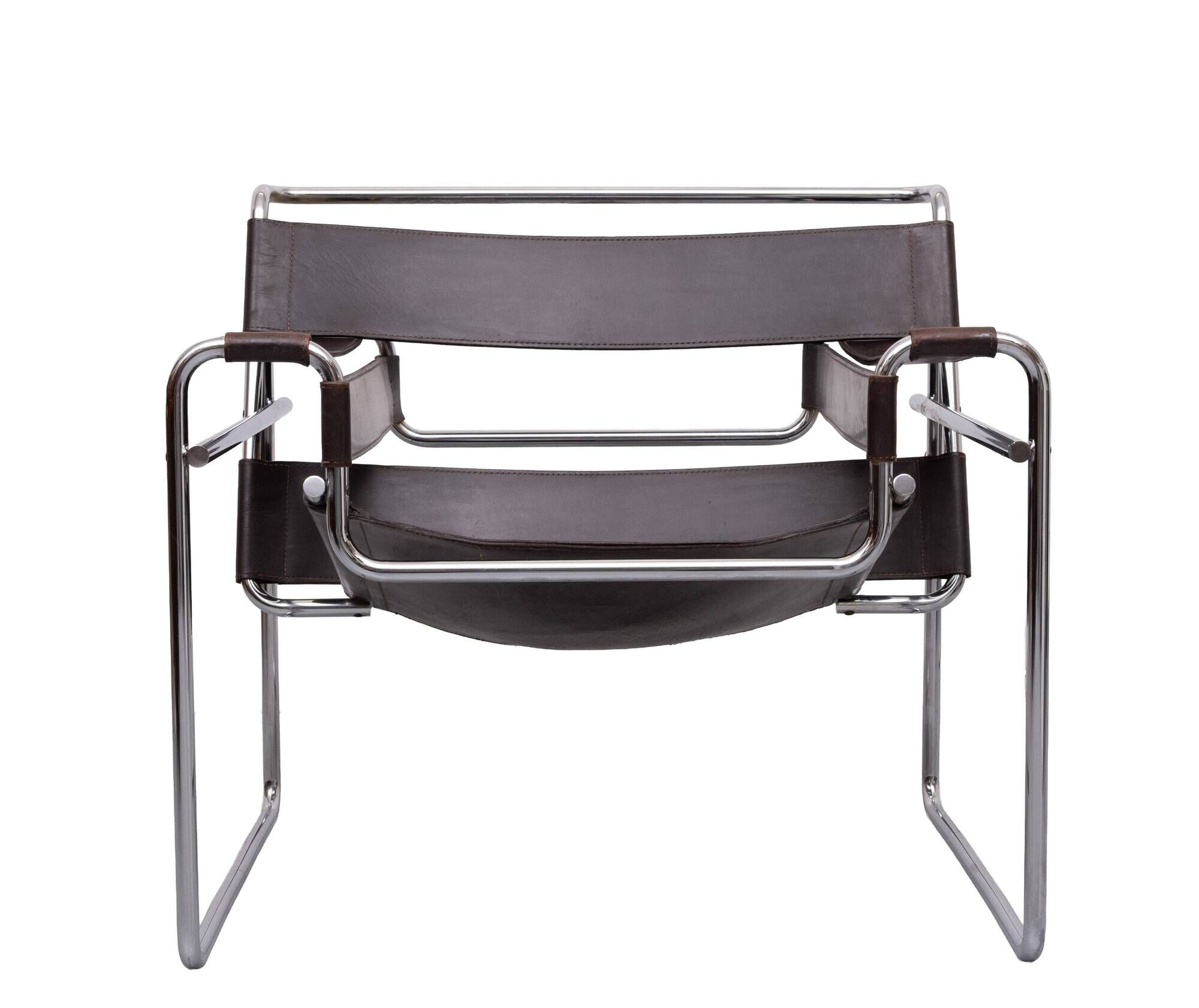 Wassily Dark Brown B3 Armchair Chair by Marcel Breuer for Gavina 1960s