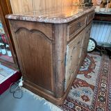 Bressan style hunting sideboard, marble top, 19th century