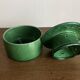Foucart Jourdan Green glazed earthenware butter dish with water reservoir, 1960