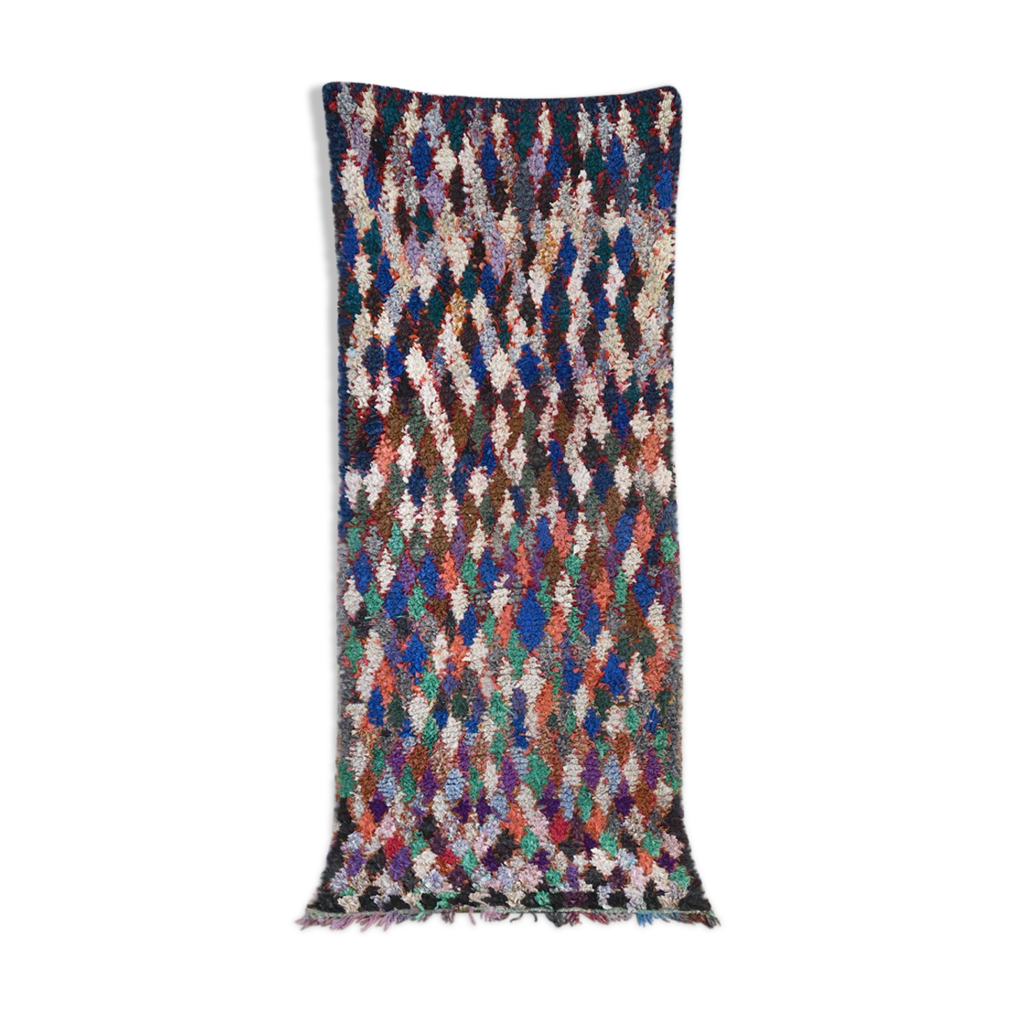 Boucherouite vintage Moroccan rug