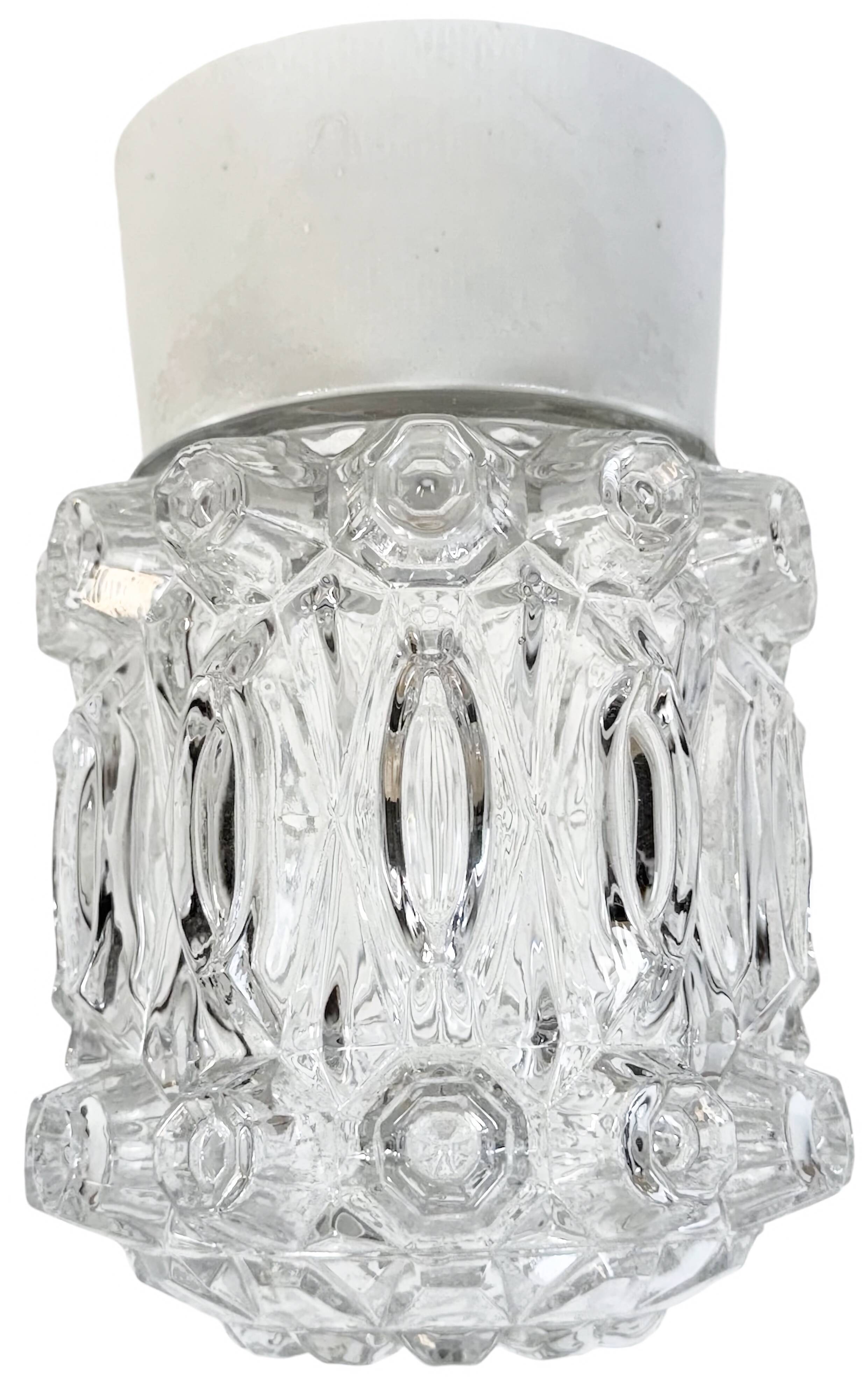 Vintage White Porcelain Ceiling Light, 1970s