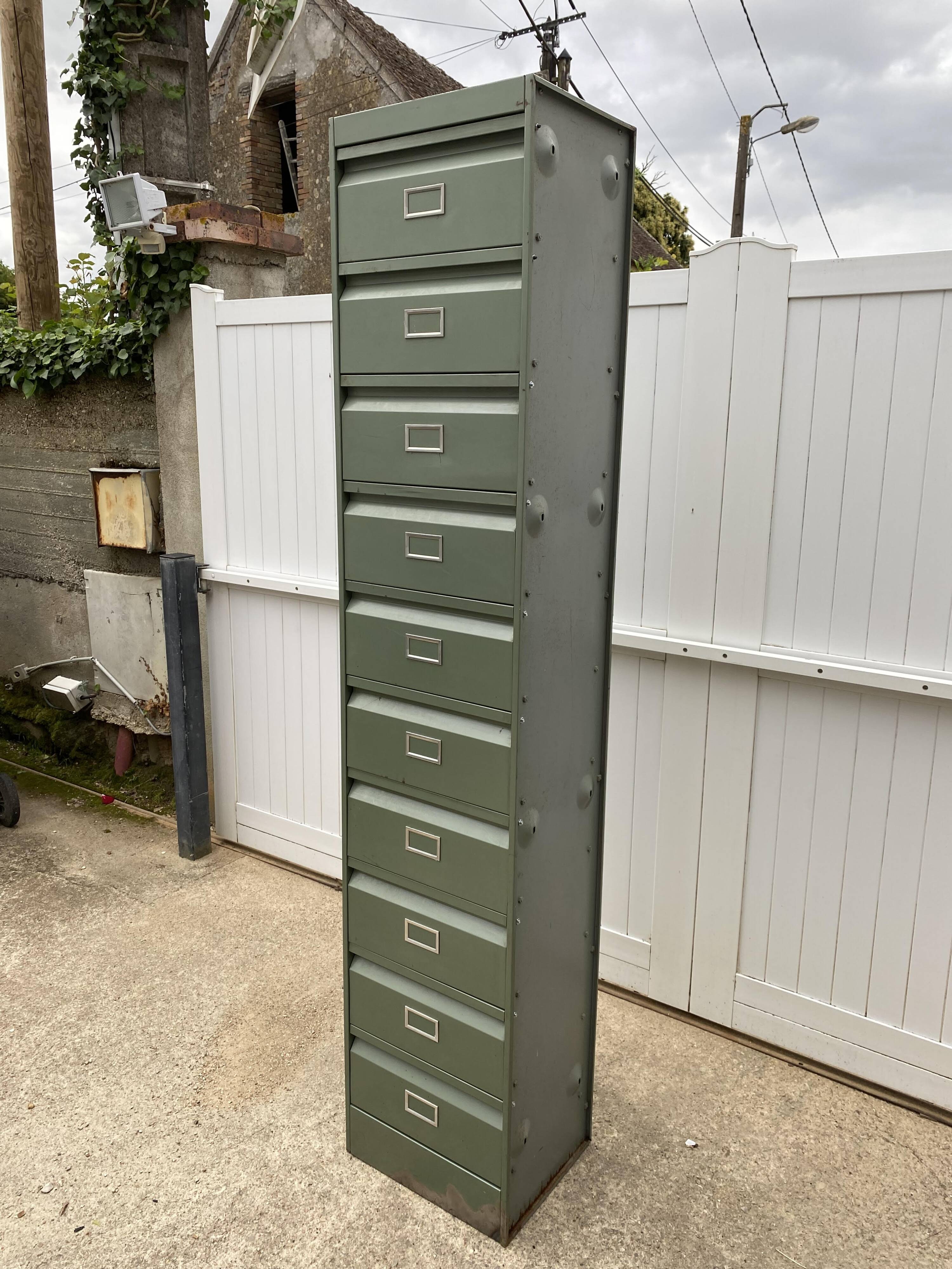 Furniture with 10 flaps industrial metal locker brand ATAL 1950