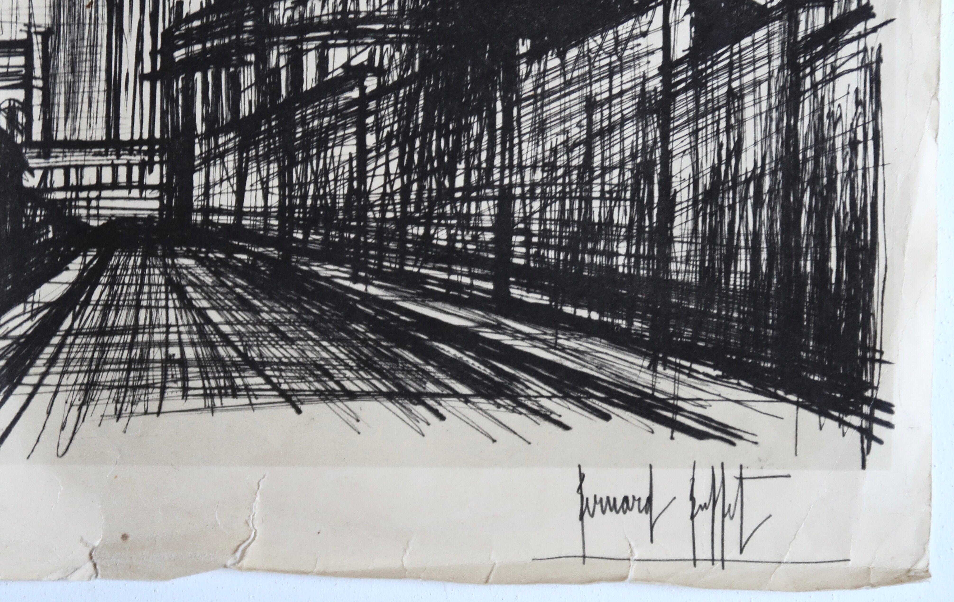 Poster "Rue de Montmartre" by Bernard Buffet, 60s