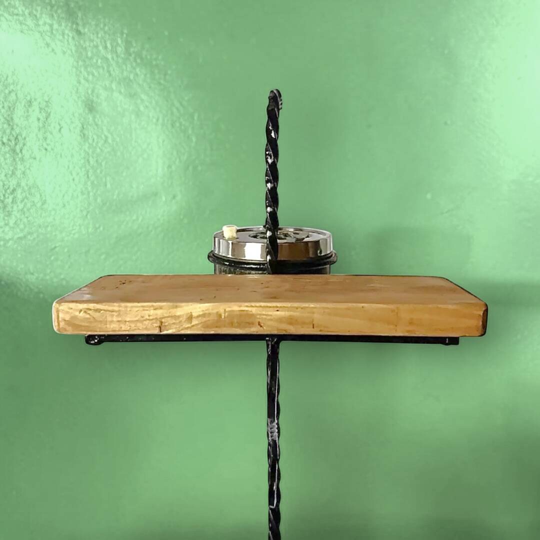 Vintage multifunctional wrought iron magazine rack