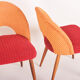 Four czechoslovak midcentury chairs, with new upholstery and original fabric