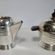 Art Deco tea or coffee service in silver-plated metal