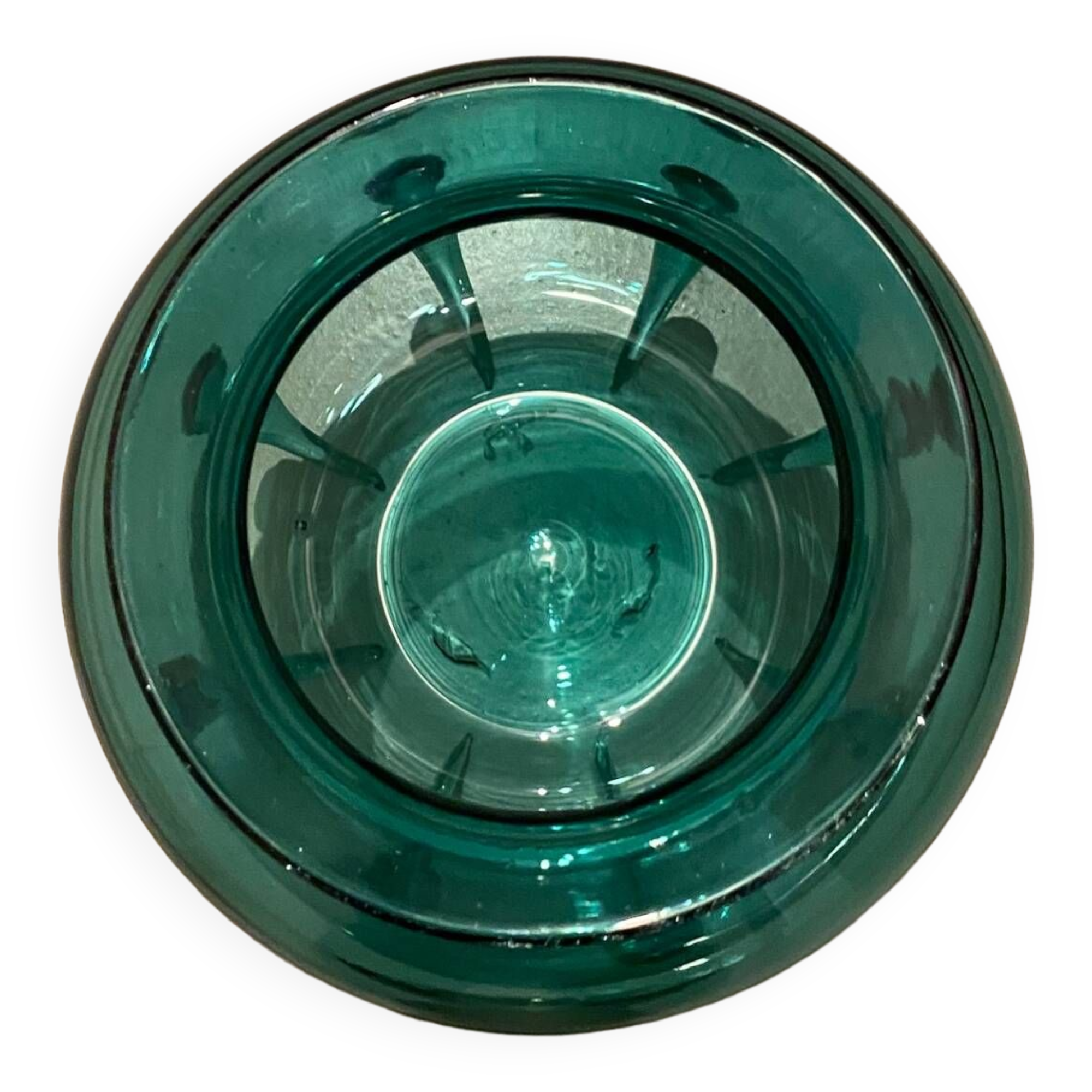 Art Deco green glass vase