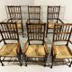 Lancashire spindleback dining arm chairs 1900's