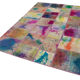 Handwoven anatolian contemporary 173 cm x 244 cm purple patchwork carpet