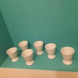 6 white mugs