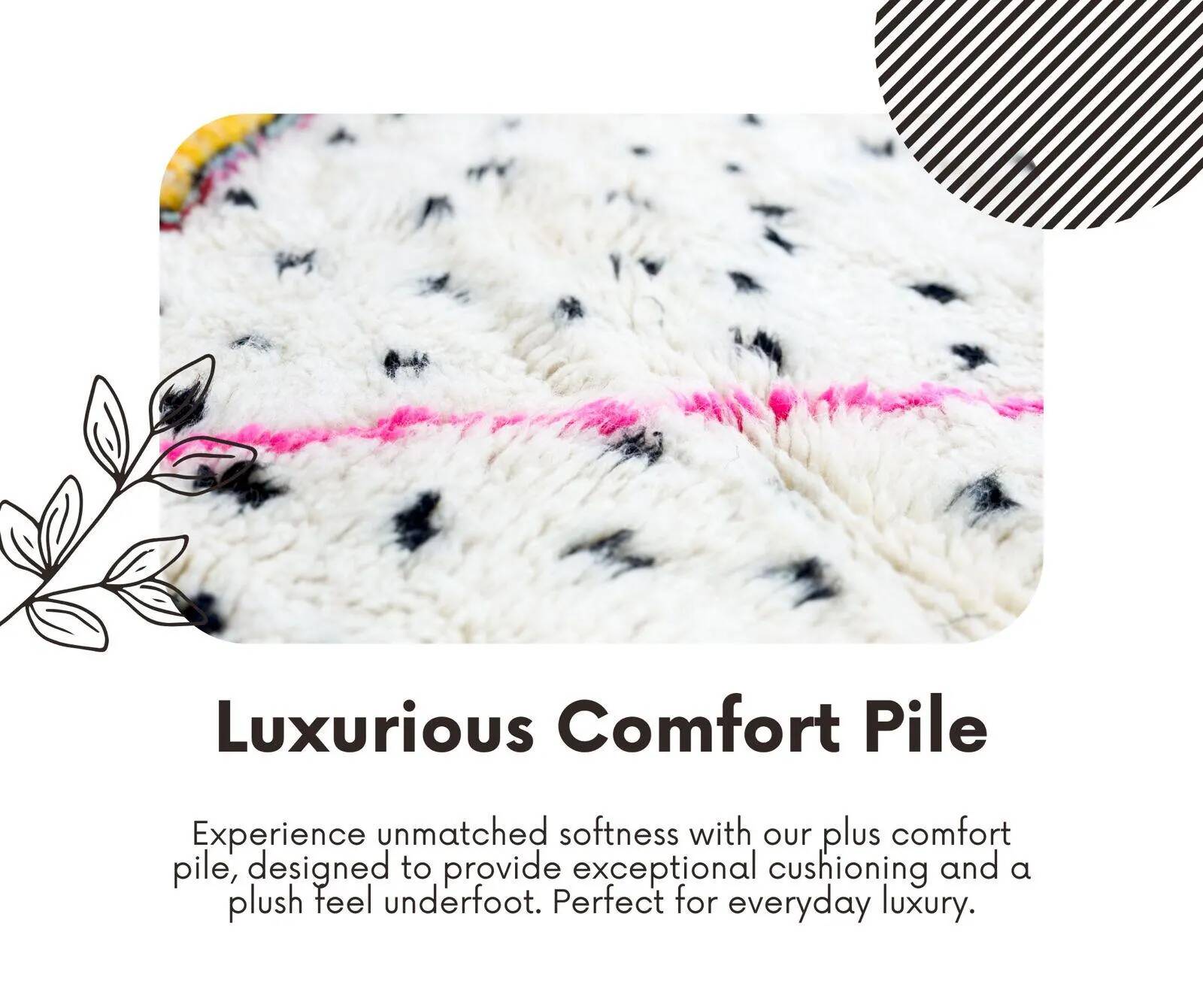 Handmade Berber rug in pure wool 3x2 m