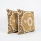 Set of 2 vintage embroidered cushion covers 61x64 cm