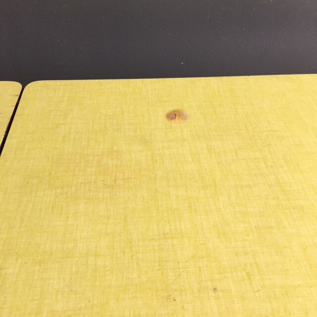Yellow formica table