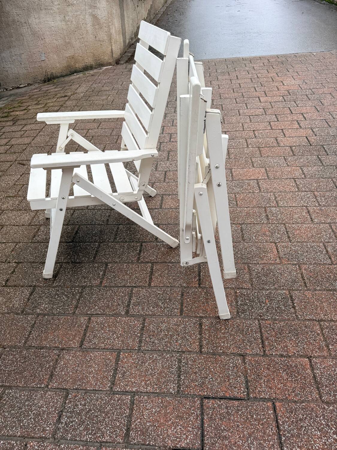 2 chaises transat des années 80