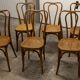 Set of 6 chairs bistro j&j kohn 1900 seat cannage