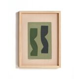Duo de Peintures sur papier ancien - tableau abstrait signé eawy