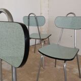 Set of 4 chairs in formica chrome