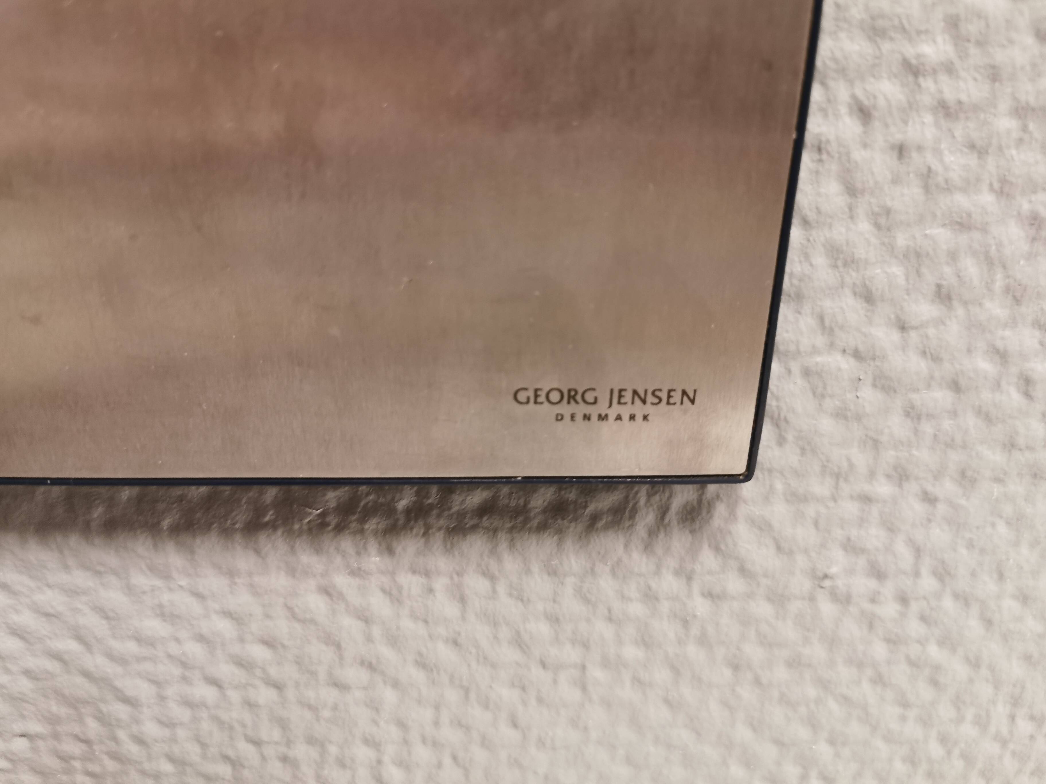 George Jensen key hanging board in brushed steel in classic Danish design.