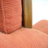 1930s art deco armchair with tabouret, czechoslovakia