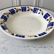 Hollow dish / salad bowl badonviller with geometric patterns 30s