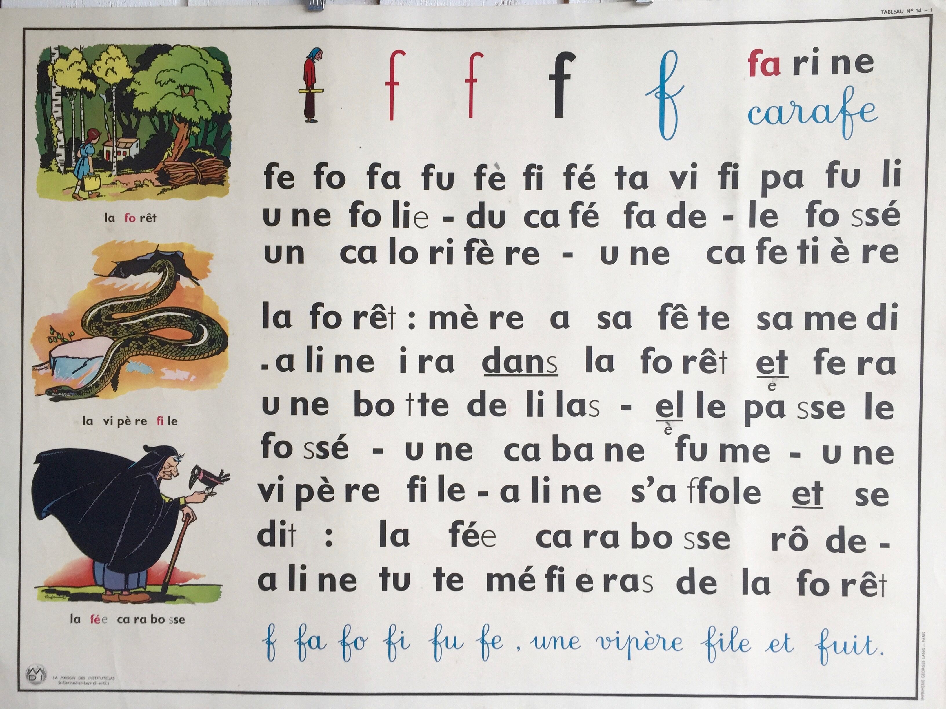 School poster "b, f"