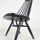 Asko / Ilmari Tapiovaara “Mademoiselle” spindle back lounge chair / Mid Century Modern Design / Finland / 1950s-1960s / black