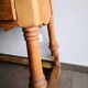 Old country desk feet turned