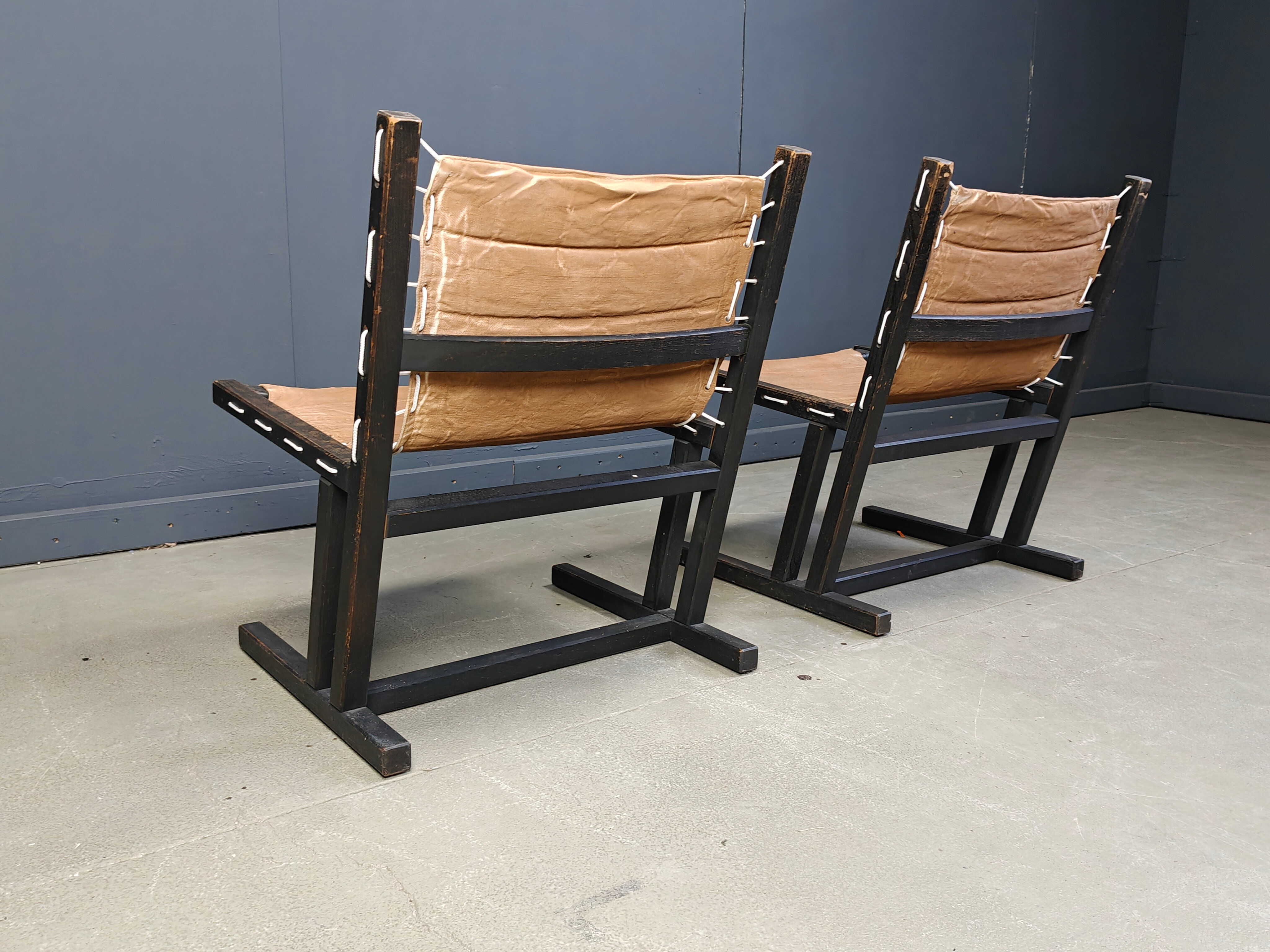 Pair of safari chairs by Casala, 1970s
