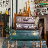 Old vintage travel trunk