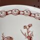 Gien earthenware plates with thistle decoration, set of 6.
