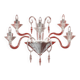 Statement Imperial Murano Glass “Rigadin” Wall Sconce in Transparent Glass