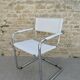 Fauteuil en chrome et cuir