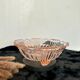 Glass rosaline flat cut on feet art deco