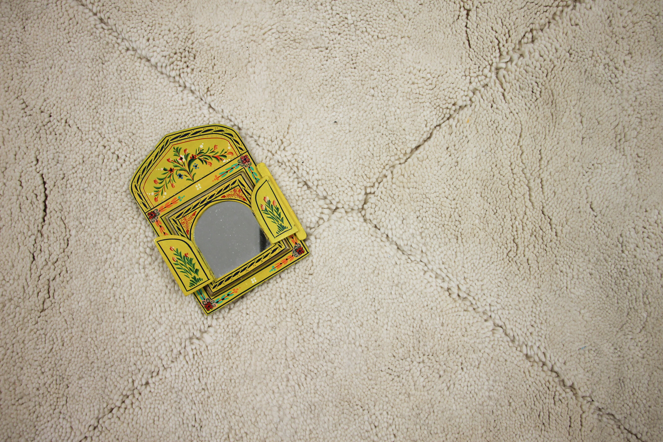 Beni ouarain white carpet 255x160cm