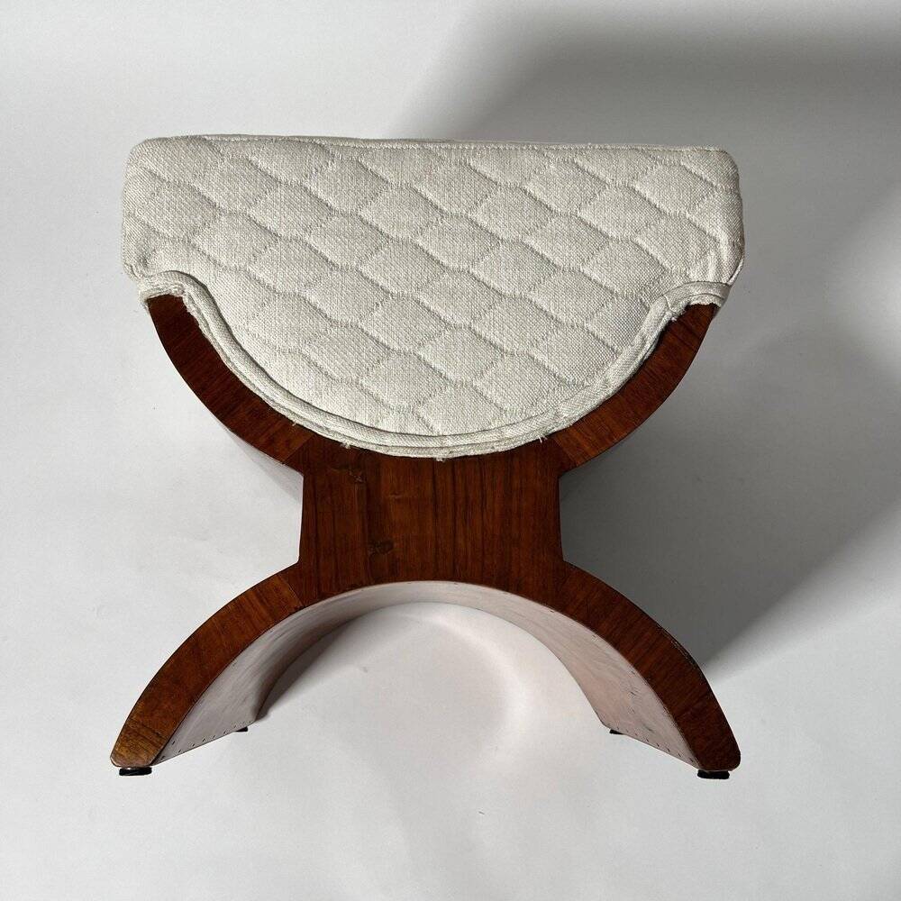 Art Deco Stool in Rosewood Veneer, France, 1930s
