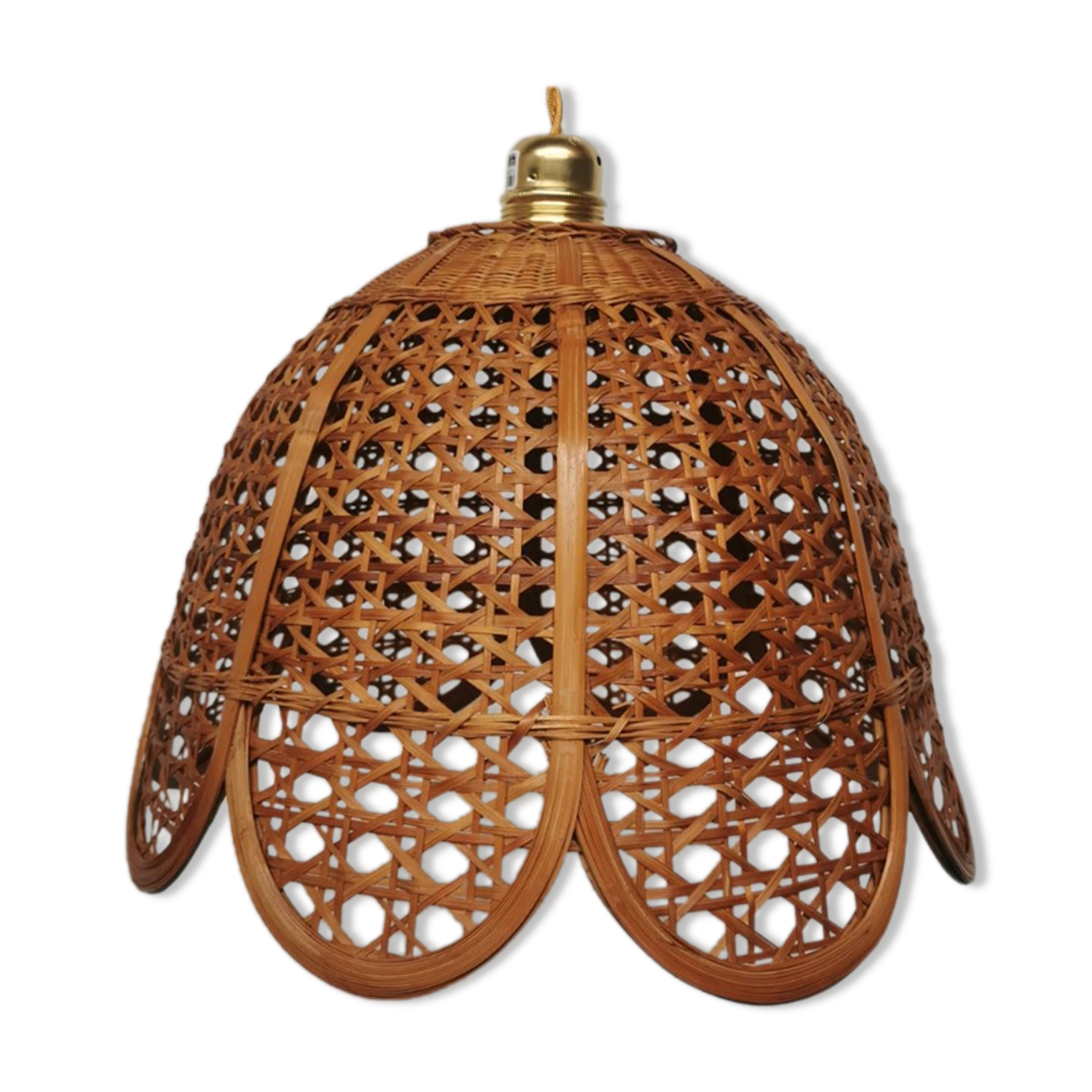 Vintage wicker pendant lamp