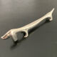 8 various animal knife holders in silver metal